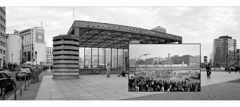 Potsdamer Platz 1989 und 2018