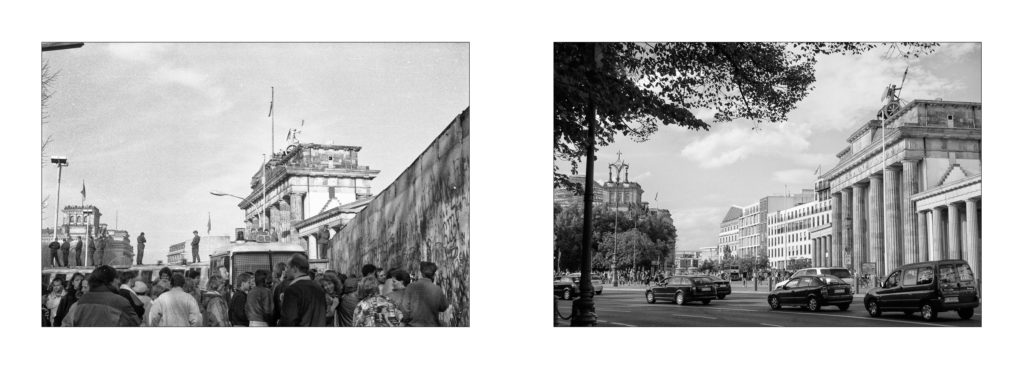 Am Brandenburger Tor 1989 und 2015